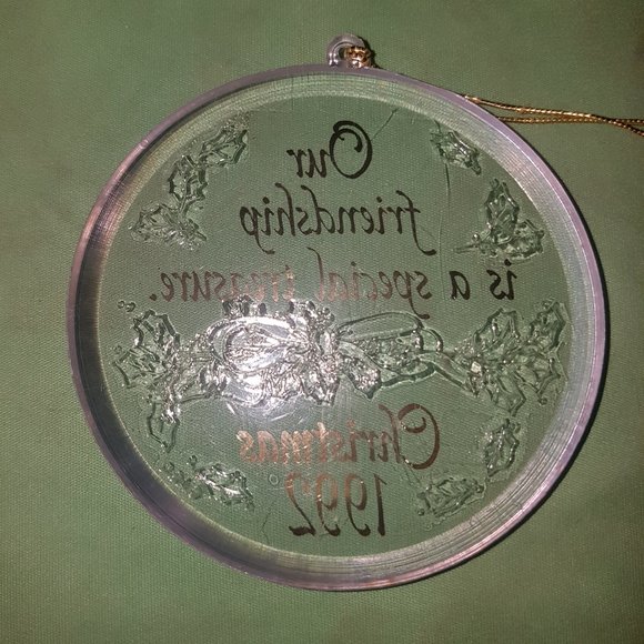 Glass Friendship Christmas 1992 Ornament - Picture 5 of 6